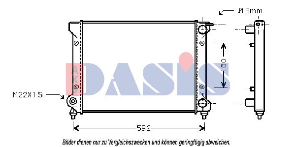 AKS DASIS Radiaator,mootorijahutus 330250N